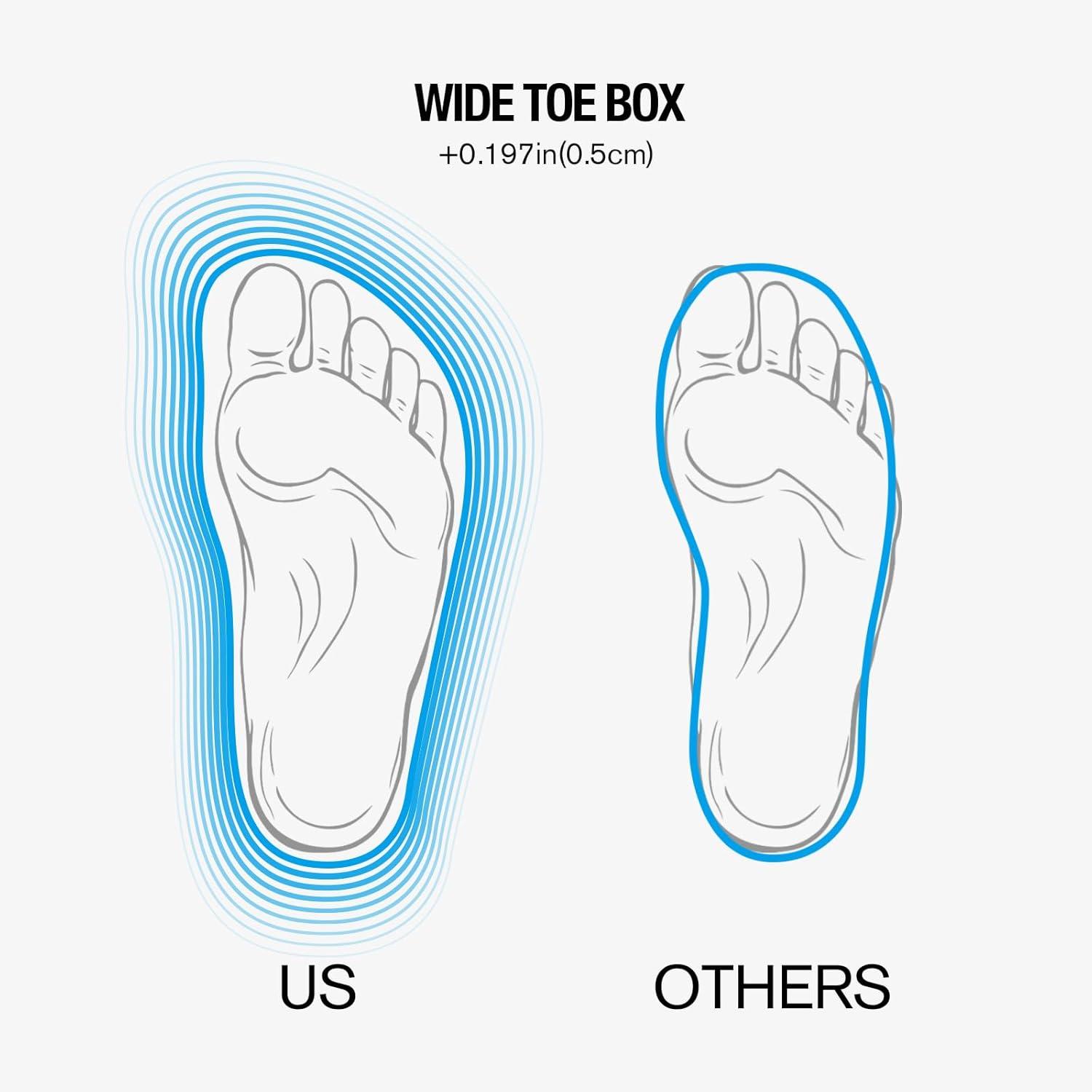 imageALEADER Barefoot Water Shoes Men Non Slip Swim Beach Shoes for Hiking Walking RiverDark GreyOrange