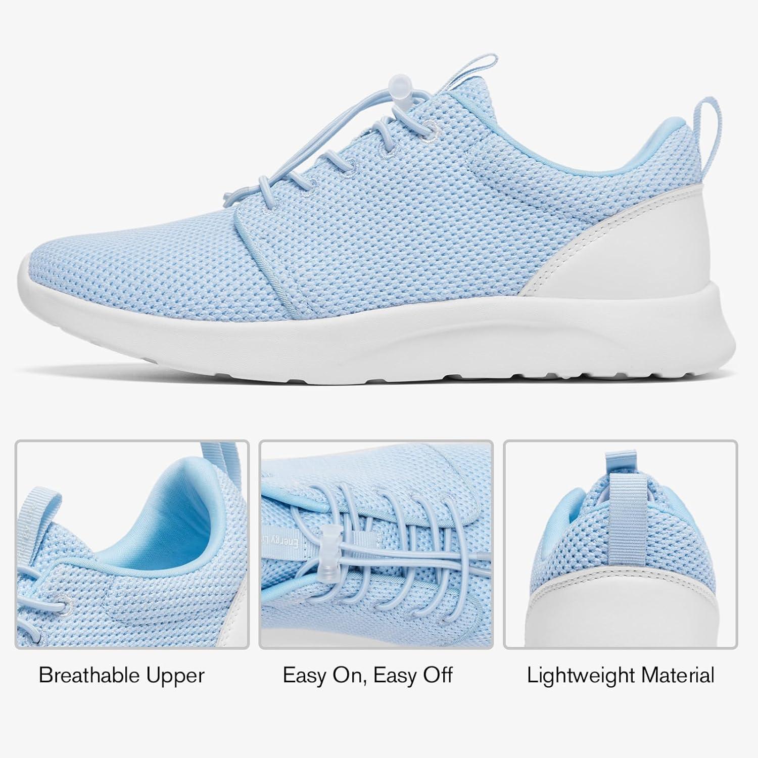 imageALEADER Energycloud Ultra Light Womens Slip On Walking Shoes Tennis Running ShoesMist Blue