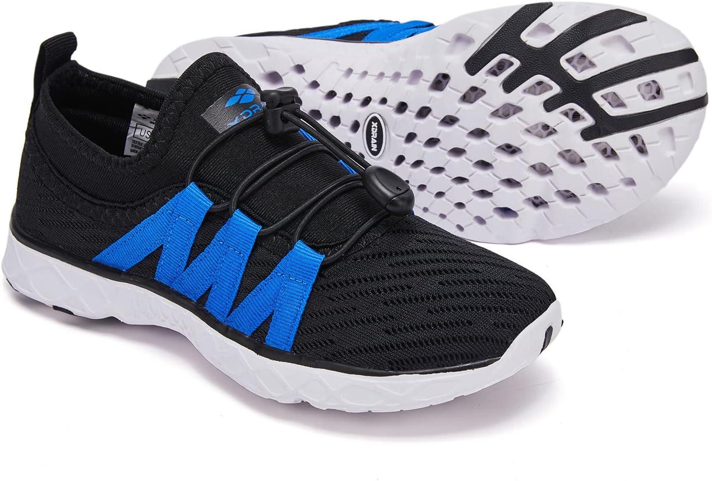 imageALEADER Kids Slipon Quick Dry Water Shoes ToddlerLittle KidBig KidBlackBlue