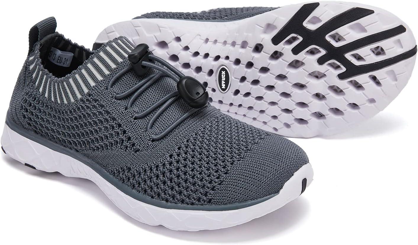 imageALEADER Kids Slipon Quick Dry Water Shoes ToddlerLittle KidBig KidDark Gray