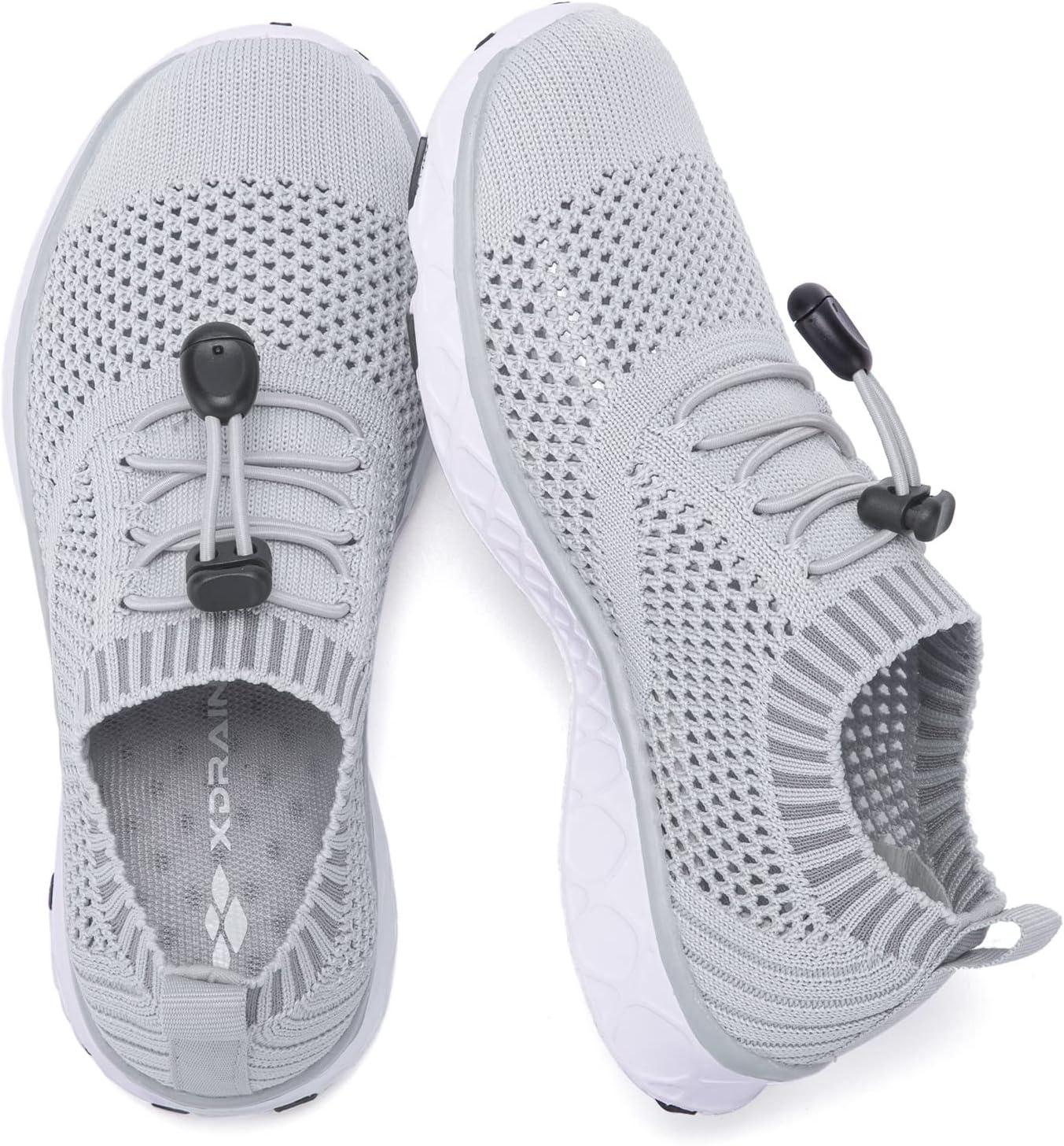 imageALEADER Kids Slipon Quick Dry Water Shoes ToddlerLittle KidBig KidLight Gray