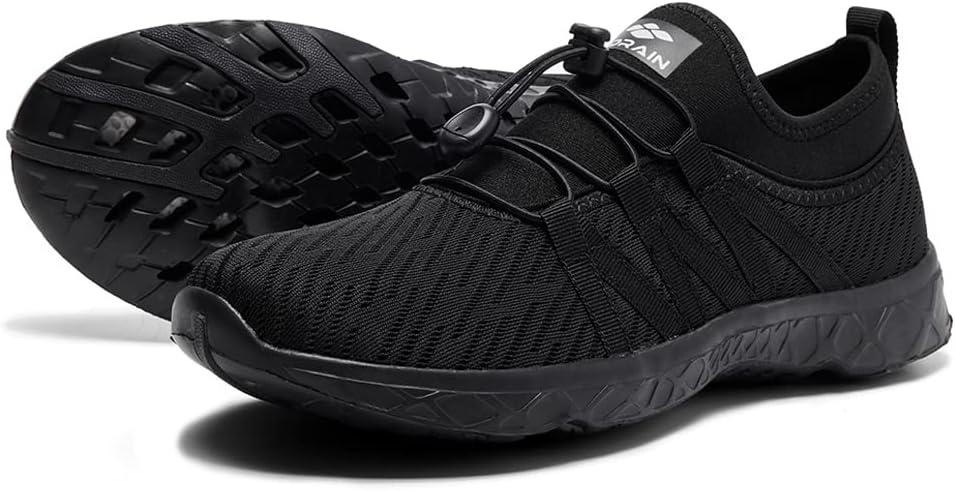 imageALEADER Mens Quick Drying Aqua Water Shoes1All Black