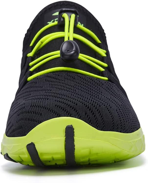 imageALEADER Mens Quick Drying Aqua Water Shoes1BlackLime