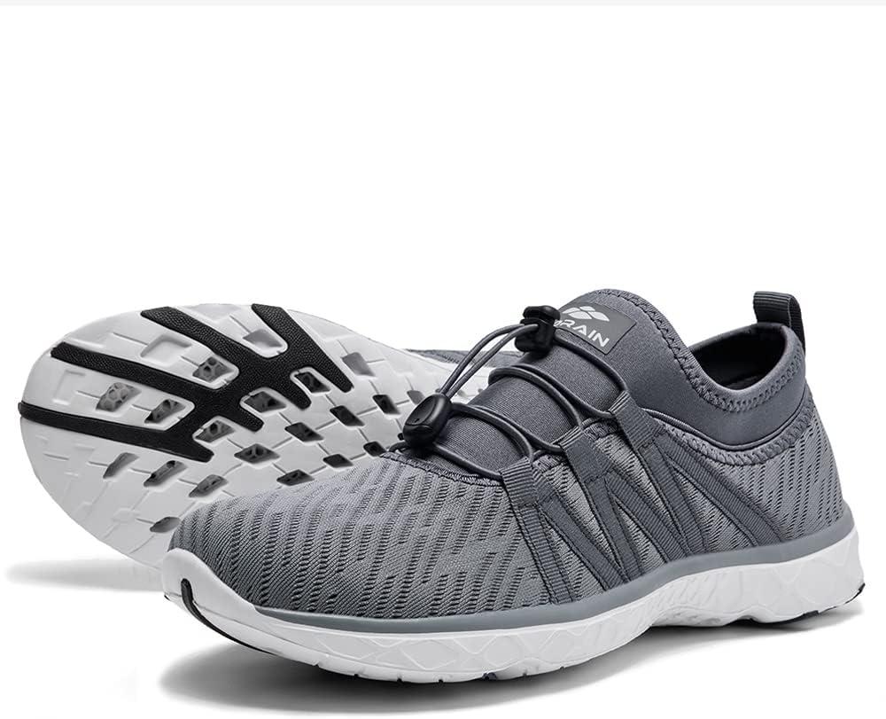 imageALEADER Mens Quick Drying Aqua Water Shoes1Dark Gray