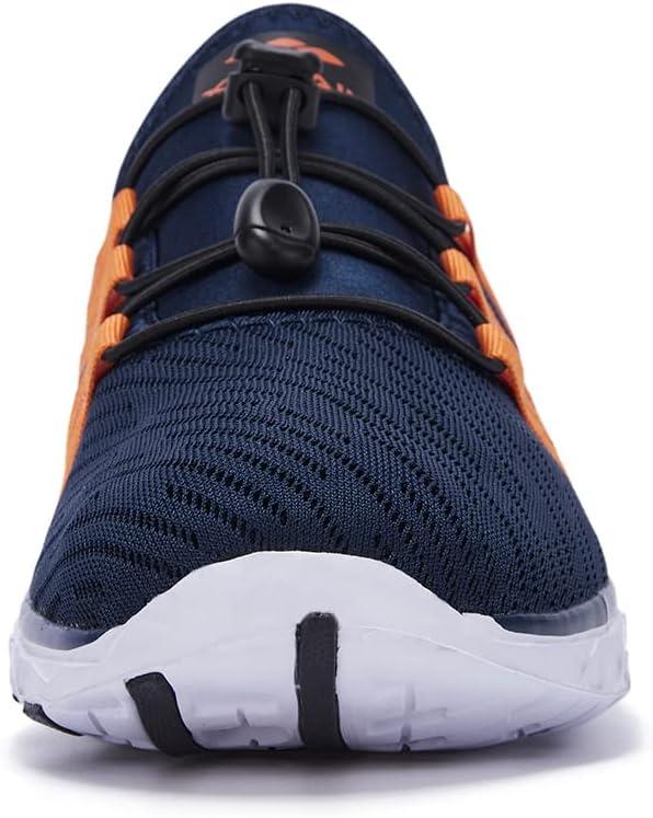 imageALEADER Mens Quick Drying Aqua Water Shoes1NavyOrange