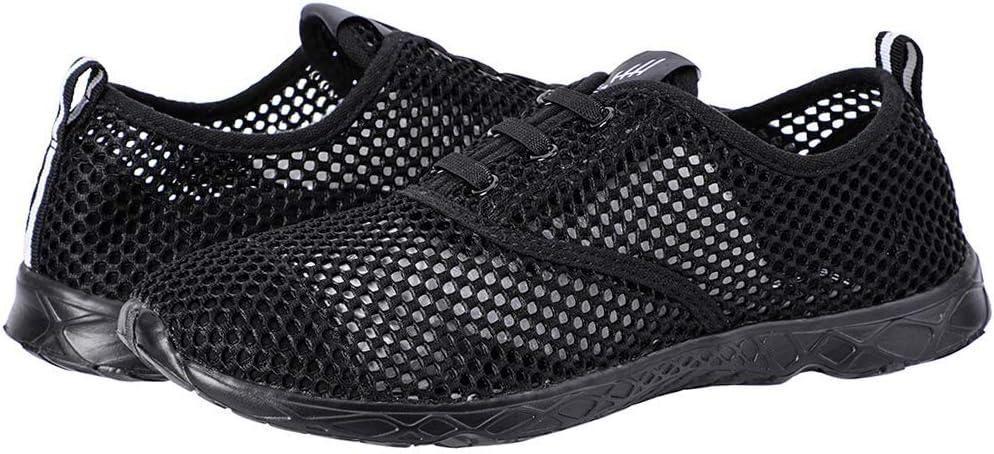 imageALEADER Mens Quick Drying Aqua Water ShoesBlackBlack