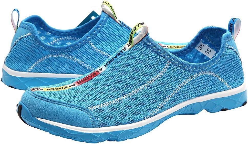 imageALEADER Mens Quick Drying Aqua Water ShoesBlue