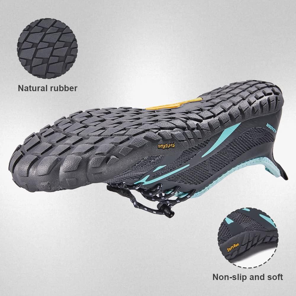 imageALEADER Womens Barefoot Trail Running Shoes Minimalist Wide Toe Zero Drop