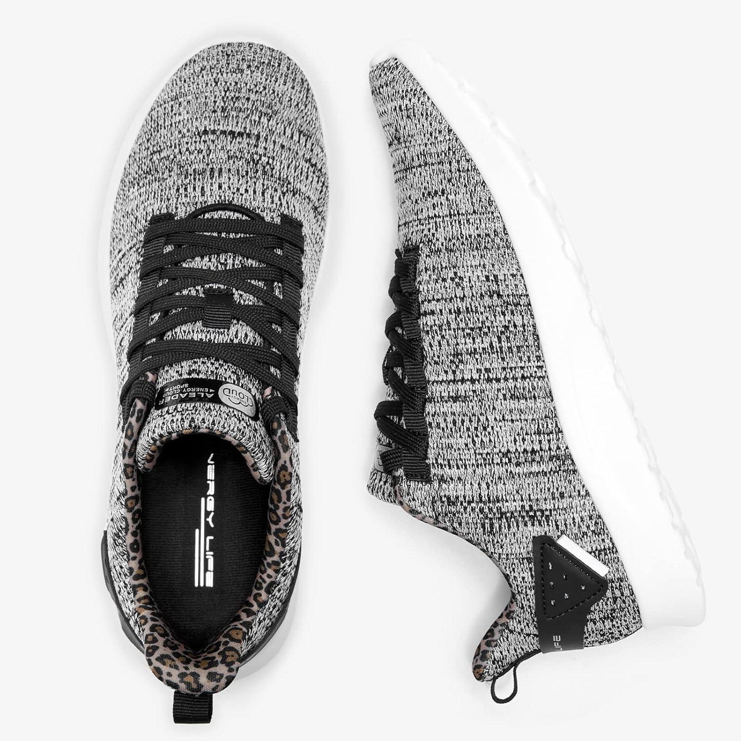 imageALEADER Womens Energycloud Lightweight Lace Up Walking Running Shoes