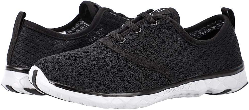imageALEADER Womens Lightweight Aqua Water Shoes Slipon Quick Drying Swim ShoesDBlack Stylish
