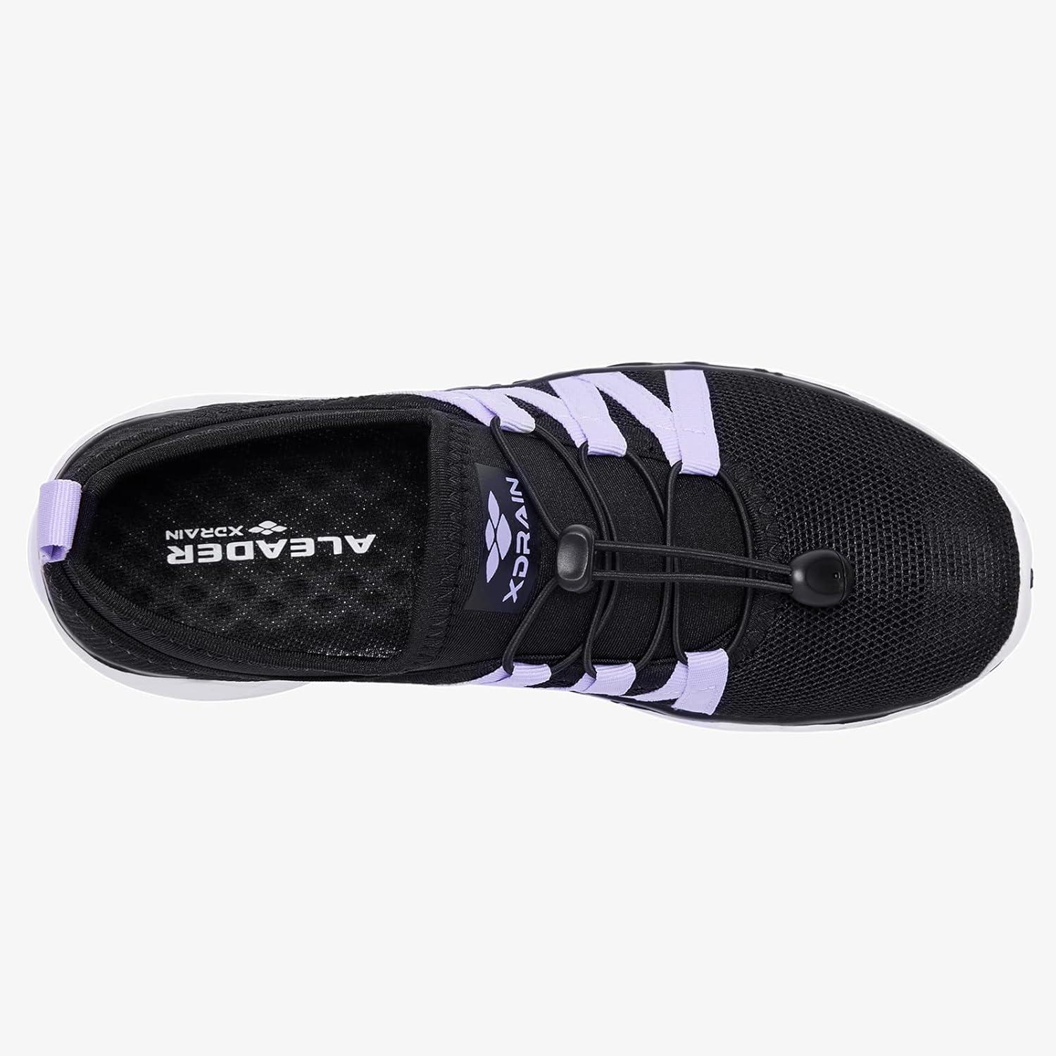 imageAleader Womens Mesh Slip On Water ShoesBlackLavender