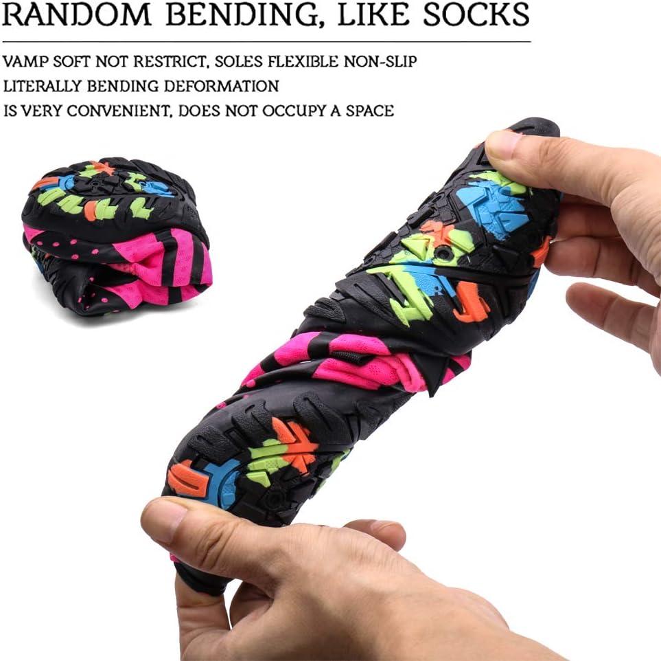 imageHIITAVE Womens Aqua Beach Water Shoes Quick Dry Barefoot Swim Socks for Surf Pool River Walking Diving Water SportsFushia