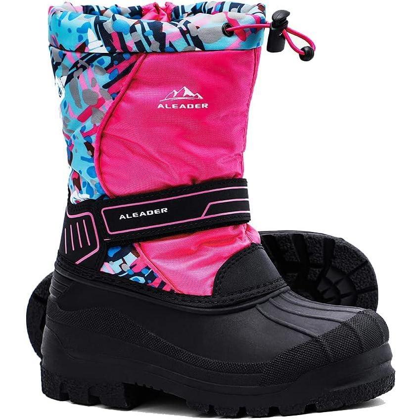 imageALEADER Kids Outdoor Snow Boots Insulated Boys Girls Waterproof Winter Boots Little KidBig Kid