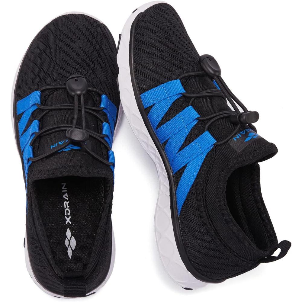 imageALEADER Kids Slipon Quick Dry Water Shoes ToddlerLittle KidBig KidBlackBlue