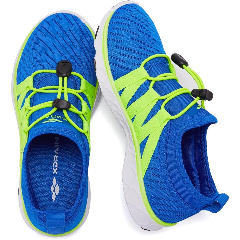 imageALEADER Kids Slipon Quick Dry Water Shoes ToddlerLittle KidBig KidBlueGreen