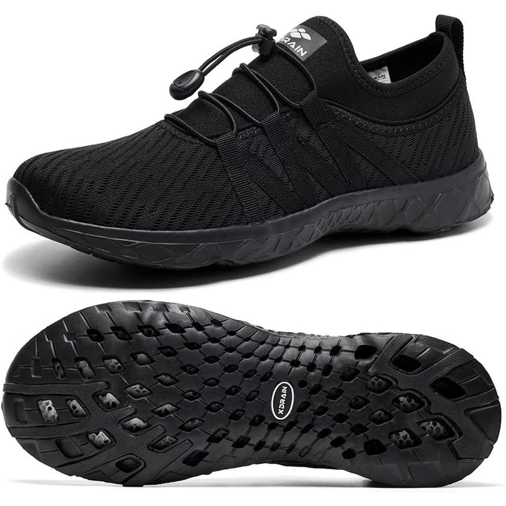 imageALEADER Mens Quick Drying Aqua Water Shoes1All Black