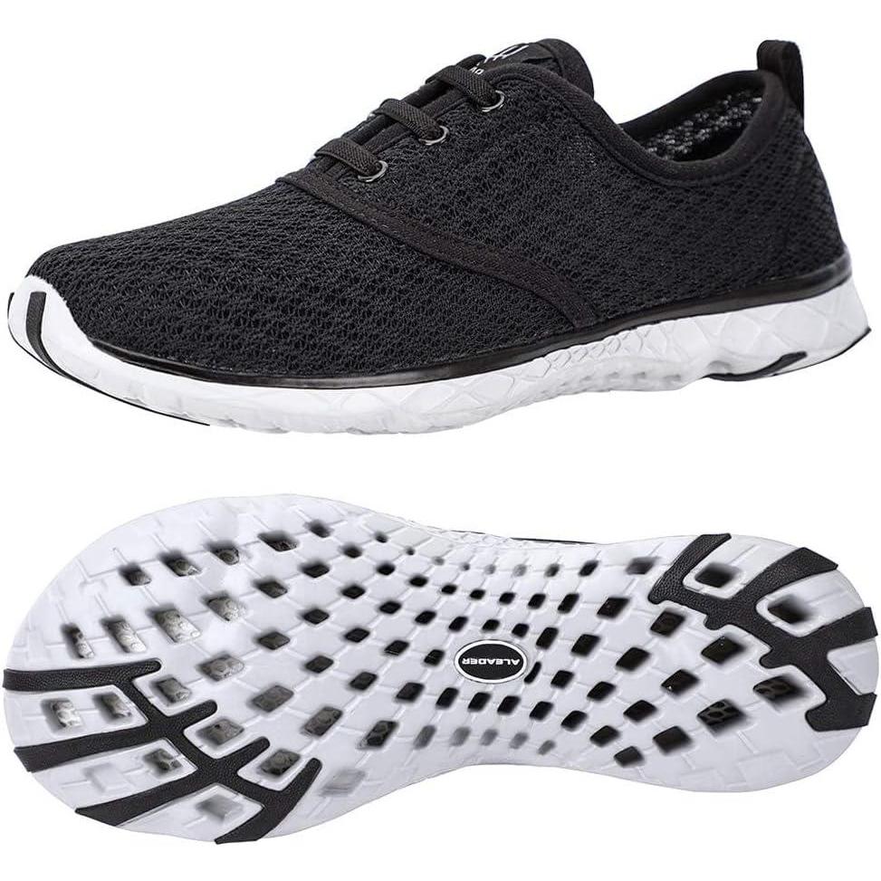 imageALEADER Mens Quick Drying Aqua Water ShoesBlack Stylish