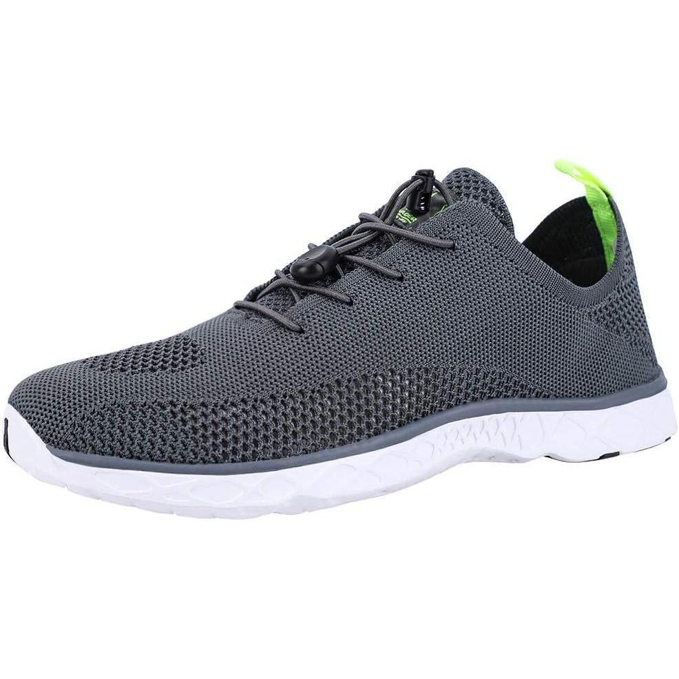 imageALEADER Mens Quick Drying Aqua Water ShoesDark GrayGreen