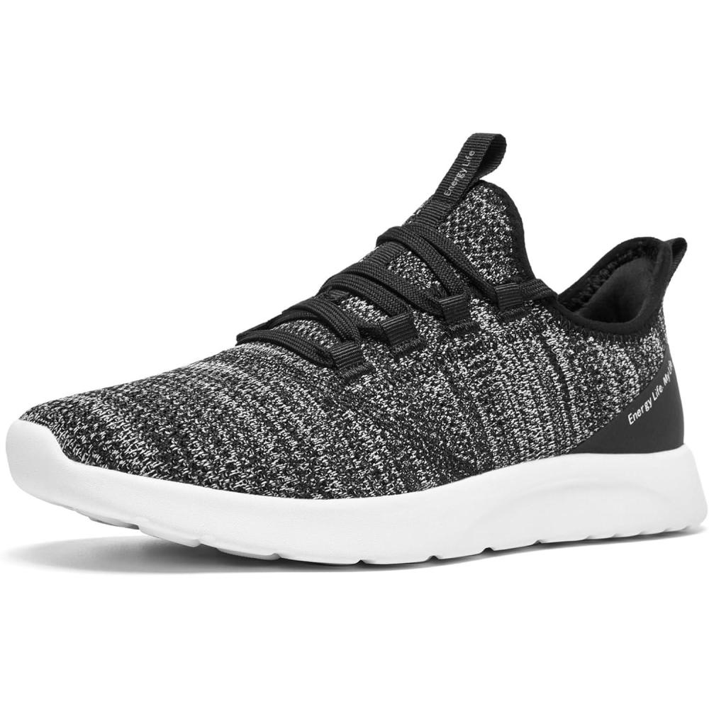 imageALEADER Walking Shoes for Women Slip on Running Lightweight Comfortable Gym ShoesA BlackGrey