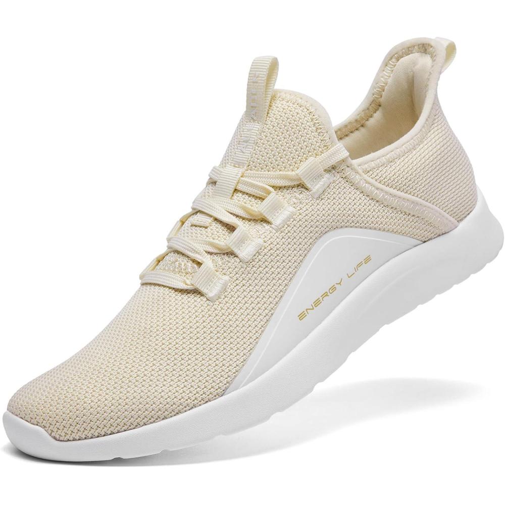 imageALEADER Womens Energycloud Lightweight Slip On Walking Running ShoesNatural