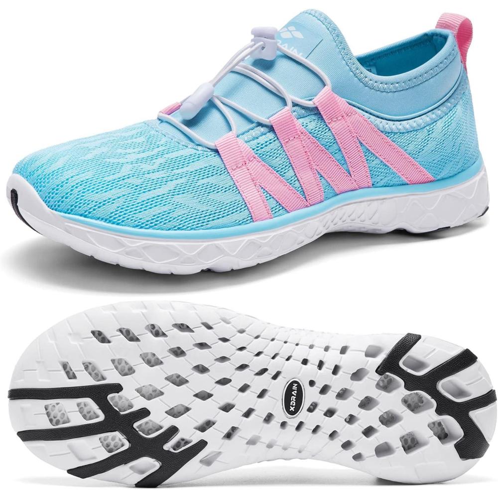 imageAleader Womens Mesh Slip On Water ShoesLight Blue