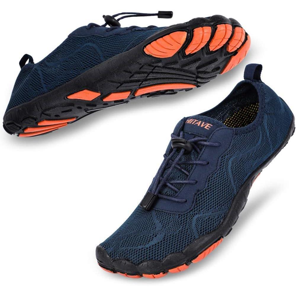 imageHIITAVE Men Barefoot Water Shoes Beach Aqua Socks Quick Dry for Outdoor Sport Hiking Swiming SurfingNavy