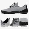 ALEADER Barefoot Water Shoes Men Non Slip Swim Beach Shoes for Hiking Walking River(Dark Gray/Black)
