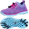 ALEADER Kid’s Slip-on Quick Dry Water Shoes (Toddler/Little Kid/Big Kid)(Purple/Light Blue/Knit)