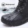 ALEADER Mens Duck Boot | Waterproof Shell | Fur Lined Insulated Winter Snow Boot(Ultra Black)