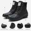 ALEADER Mens Duck Boot | Waterproof Shell | Fur Lined Insulated Winter Snow Boot(Ultra Black)