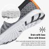 ALEADER Men’s Quick Drying Aqua Water Shoes(2/Gray/Black/Orange)