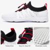 ALEADER Men’s Quick Drying Aqua Water Shoes(2/White/Black/Red)