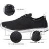 ALEADER Men’s Quick Drying Aqua Water Shoes(Black (Stylish))