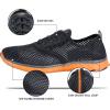 ALEADER Men’s Quick Drying Aqua Water Shoes(C/Gray/Orange)