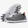 ALEADER Men’s Stylish Water Shoes, Quick-Dry Xdrain Water Sneakers, Lightweight & Comfort Footed(Dark Grey/Orange)