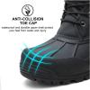 ALEADER Men’s Waterproof Winter Snow Boots Thinsulate(Black Canvas/02)