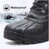 ALEADER Men’s Waterproof Winter Snow Boots Thinsulate(Black Pu/01)