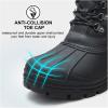 ALEADER Men’s Waterproof Winter Snow Boots Thinsulate(Black Pu/01)