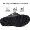 ALEADER Men’s Winter Waterproof Insulated Shell Warm Inner Comfortable Outdoor Snow Boots(Black/Elastic Lace)