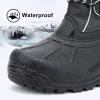 ALEADER Men’s Winter Waterproof Insulated Shell Warm Inner Comfortable Outdoor Snow Boots(Black/Lace)