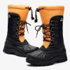 ALEADER Men’s Winter Waterproof Insulated Shell Warm Inner Comfortable Outdoor Snow Boots(Black/Orange)