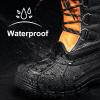 ALEADER Men’s Winter Waterproof Insulated Shell Warm Inner Comfortable Outdoor Snow Boots(Black/Orange)