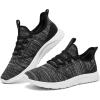 ALEADER Walking Shoes for Women Slip on Running Lightweight Comfortable Gym Shoes(A Black/Grey)