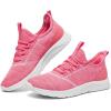ALEADER Walking Shoes for Women Slip on Running Lightweight Comfortable Gym Shoes(A Heather Pink/White)