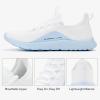 ALEADER Women’s Energycloud Lightweight Slip On Walking Running Shoes(White/Sky Blue)