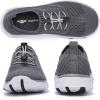 ALEADER Women’s Lightweight Aqua Water Shoes Slip-on Quick Drying Swim Shoes(Dark Gray)