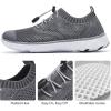 ALEADER Women’s Lightweight Aqua Water Shoes Slip-on Quick Drying Swim Shoes(Dark Gray)