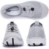 ALEADER Women’s Lightweight Aqua Water Shoes Slip-on Quick Drying Swim Shoes(Light Gray)
