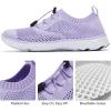 ALEADER Women’s Lightweight Aqua Water Shoes Slip-on Quick Drying Swim Shoes(Light Purple)