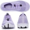 ALEADER Women’s Lightweight Aqua Water Shoes Slip-on Quick Drying Swim Shoes(Light Purple)
